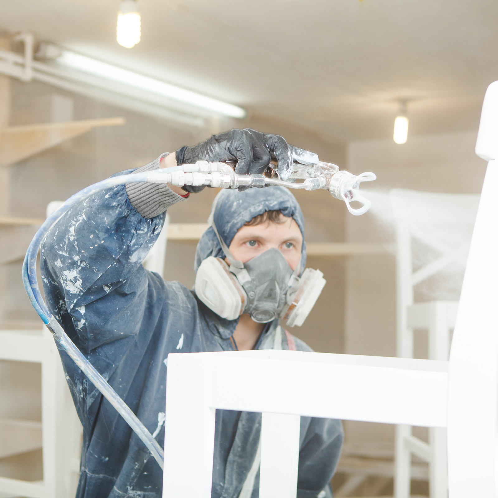 Application à l’airless, équipement de protection